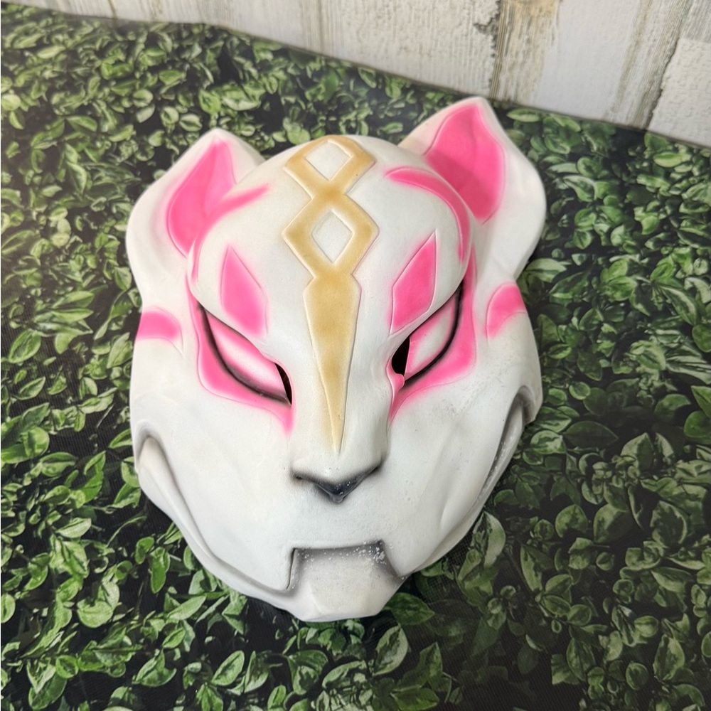 Fortnite Drift Vibrant Fox Mask with Pink and Gold Accents